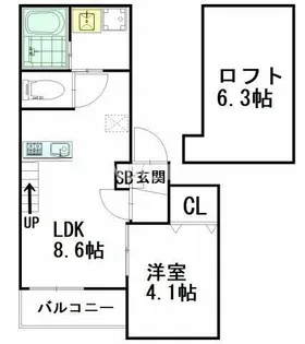 パティオ五十川Ⅱ【1階】の間取り