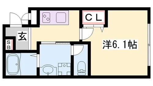 リープラス御着駅前2【1-C号室】の間取り