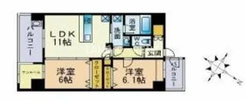 バルセロナ薬院【12階】の間取り
