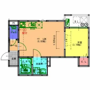 F+style藤井寺岡3号館【1階】の間取り