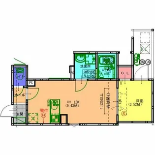 F+style藤井寺岡3号館【1階】の間取り