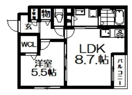 コンフォート枚方元町【3階】の間取り