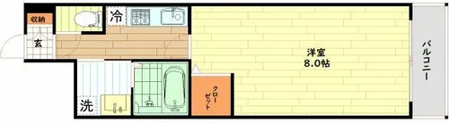 フォレスト梅田西【3階】の間取り