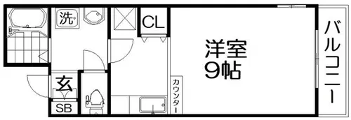 ハピネス渚【1階】の間取り