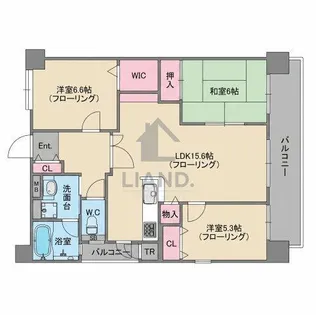 東急ドエルアルス平尾【3階】の間取り