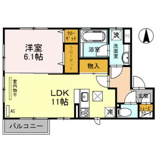 コーポ大敬Ⅲ B棟【1階】の間取り