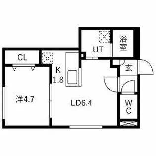 A2 菊水【401号室】の間取り