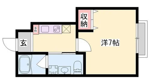 mimi COCO【105号室】の間取り