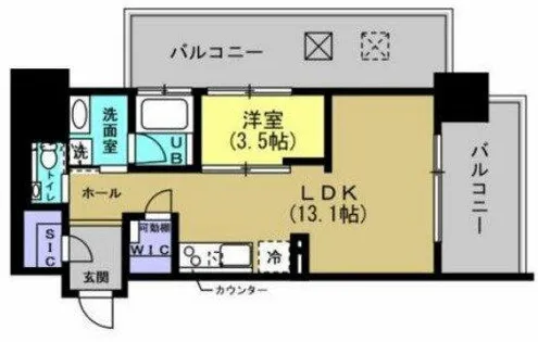 ベネチア天満橋【6階】の間取り