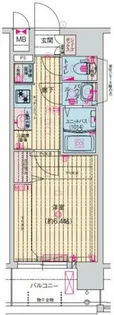プレサンス森ノ宮THEゲート【6階】の間取り
