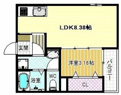 F+style藤井寺道明寺1号館【1階】の間取り