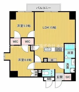 LEGALAND ABENOSANMEICHO【6階】の間取り