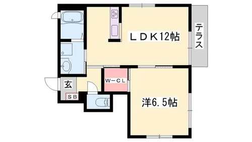 シャーメゾン赤穂【1階】の間取り