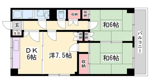 コンフォートヴィアーレ【302号室】の間取り