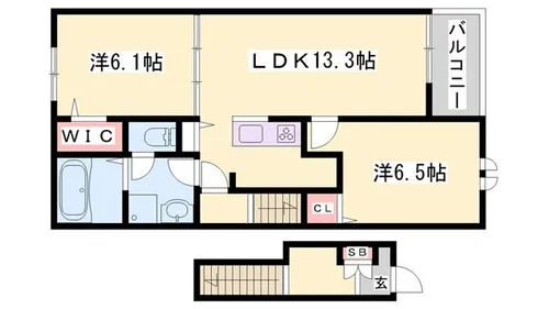 サニーレジデンス3【203号室】の間取り