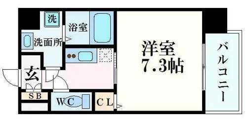 CASSIA福島駅前【2階】の間取り
