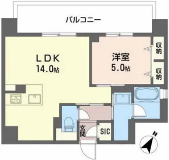 アルブラン京町堀【203号室】の間取り