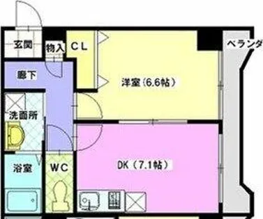 ユタカマンション【1階】の間取り