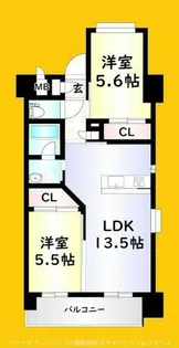 ウィングス西本町【5階】の間取り