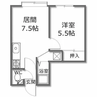 ルナフラッツ【1階】の間取り