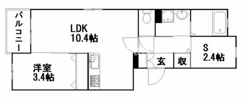 福岡県糟屋郡志免町南里4丁目【マンション】の間取り