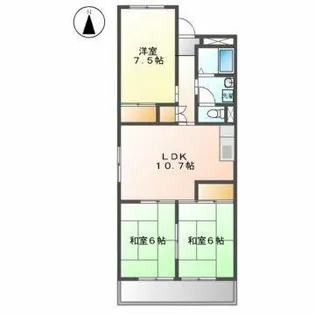 アーバンハイツ【5階】の間取り
