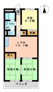 アーバンハイツ【4階】の間取り