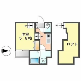クレオ庄内通六番館【2階】の間取り