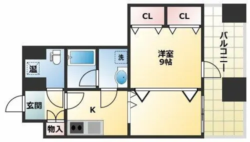 CITY SPIRE平野【4階】の間取り