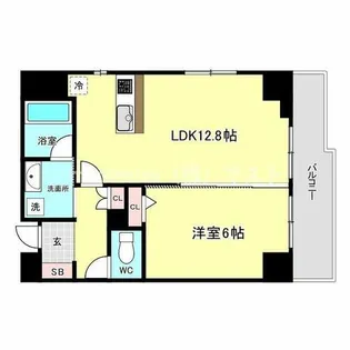クレアーレ元町【4階】の間取り