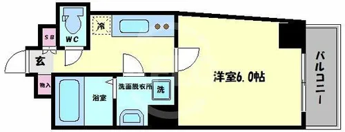 U-ro玉造Ⅱ【4階】の間取り