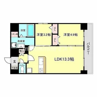 リヴェント福島野田【13階】の間取り