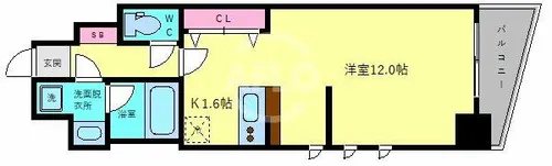 セレッソコート上本町EAST【6階】の間取り