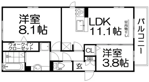 Grand Reflet A棟【2階】の間取り