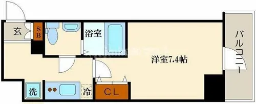エグゼ天王寺Ⅱ【501号室】の間取り