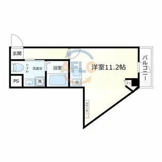 グラート梅田【6階】の間取り