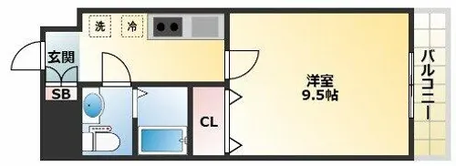 1Kの間取り画像