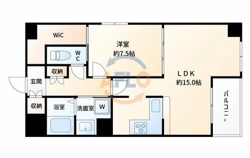 CASSIA江坂【2階】の間取り