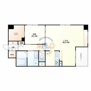 CASSIA江坂【4階】の間取り