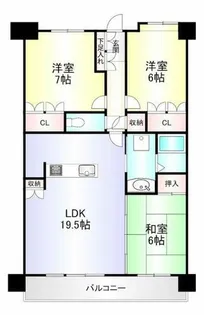 シャトレ大手町N棟【6階】の間取り