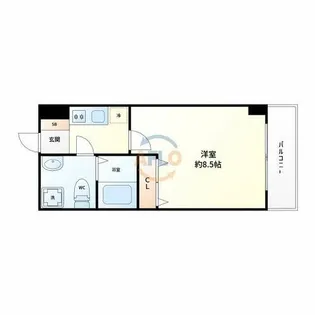 SERENiTE江坂四番館【8階】の間取り