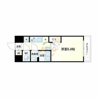 アドバンス大阪ヴェンティ【7階】の間取り