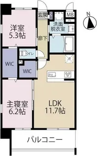 アベニール幸【706号室】の間取り