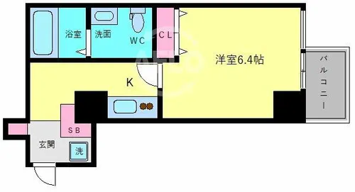 メゾン夕陽ヶ丘【7階】の間取り