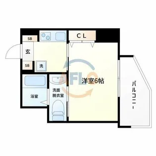 ワールドアイ大阪城EASTアドバンス【12階】の間取り