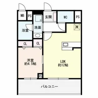 Flair丸の内【11階】の間取り