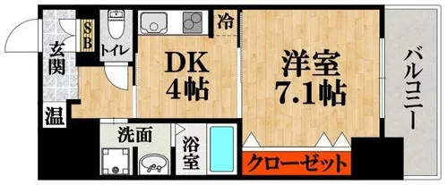 クローバービュー上本町【6階】の間取り