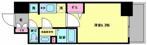 アドバンス大阪セレーノ【5階】の間取り