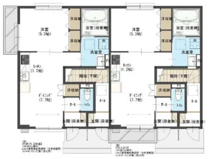 エルメゾン北山【1階】の間取り