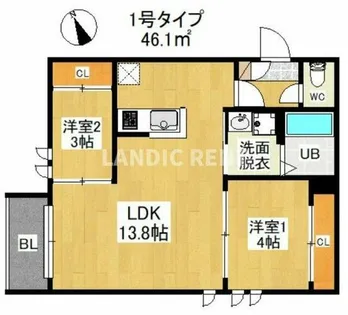REGALEST 悦陽正守【1階】の間取り